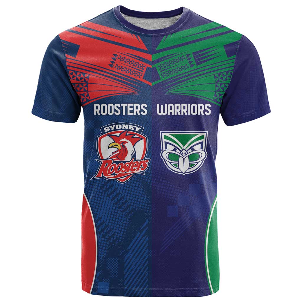 Custom Warriors-Roosters T Shirt Together Sporty Style