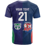 Custom Warriors-Roosters T Shirt Together Sporty Style