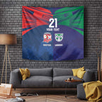 Custom Warriors-Roosters Tapestry Together Sporty Style