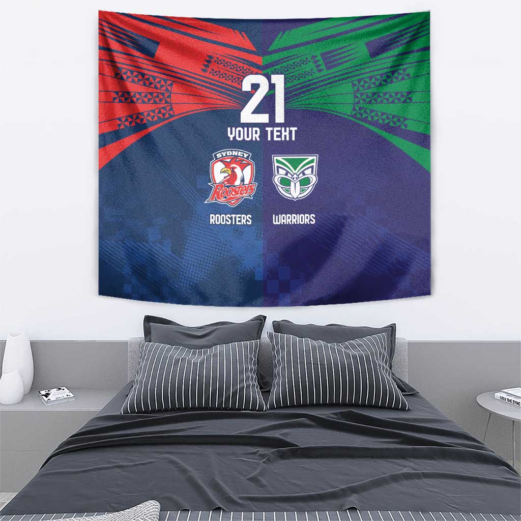 Custom Warriors-Roosters Tapestry Together Sporty Style