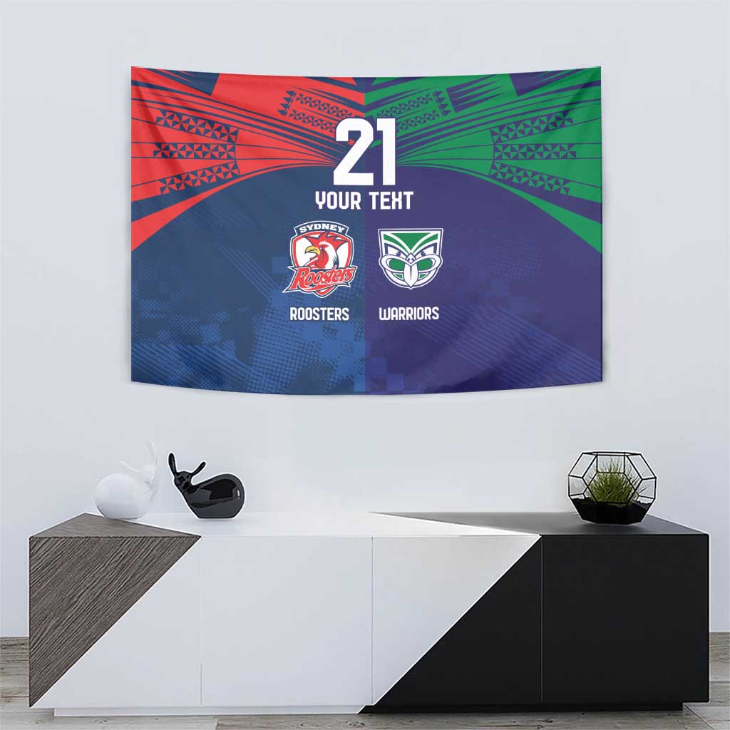 Custom Warriors-Roosters Tapestry Together Sporty Style