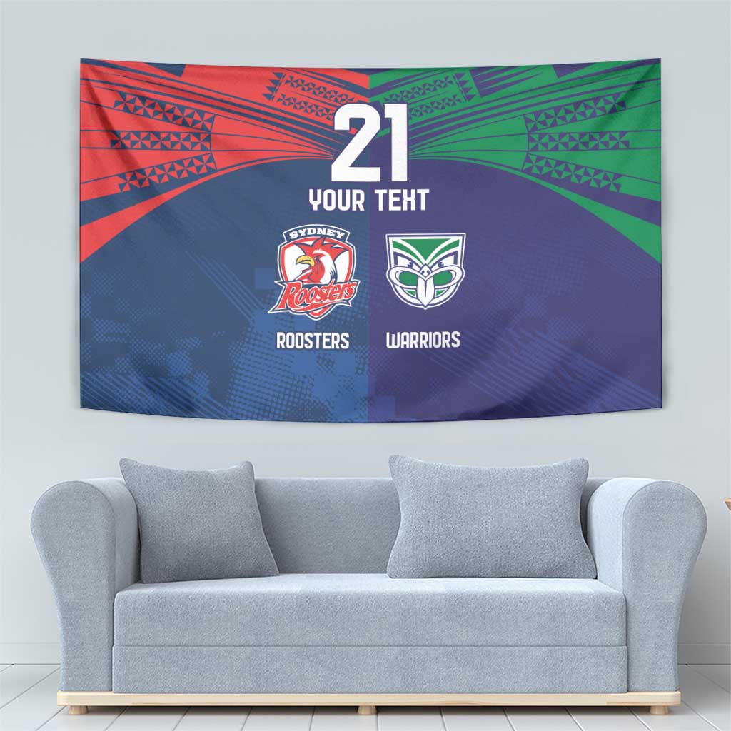 Custom Warriors-Roosters Tapestry Together Sporty Style