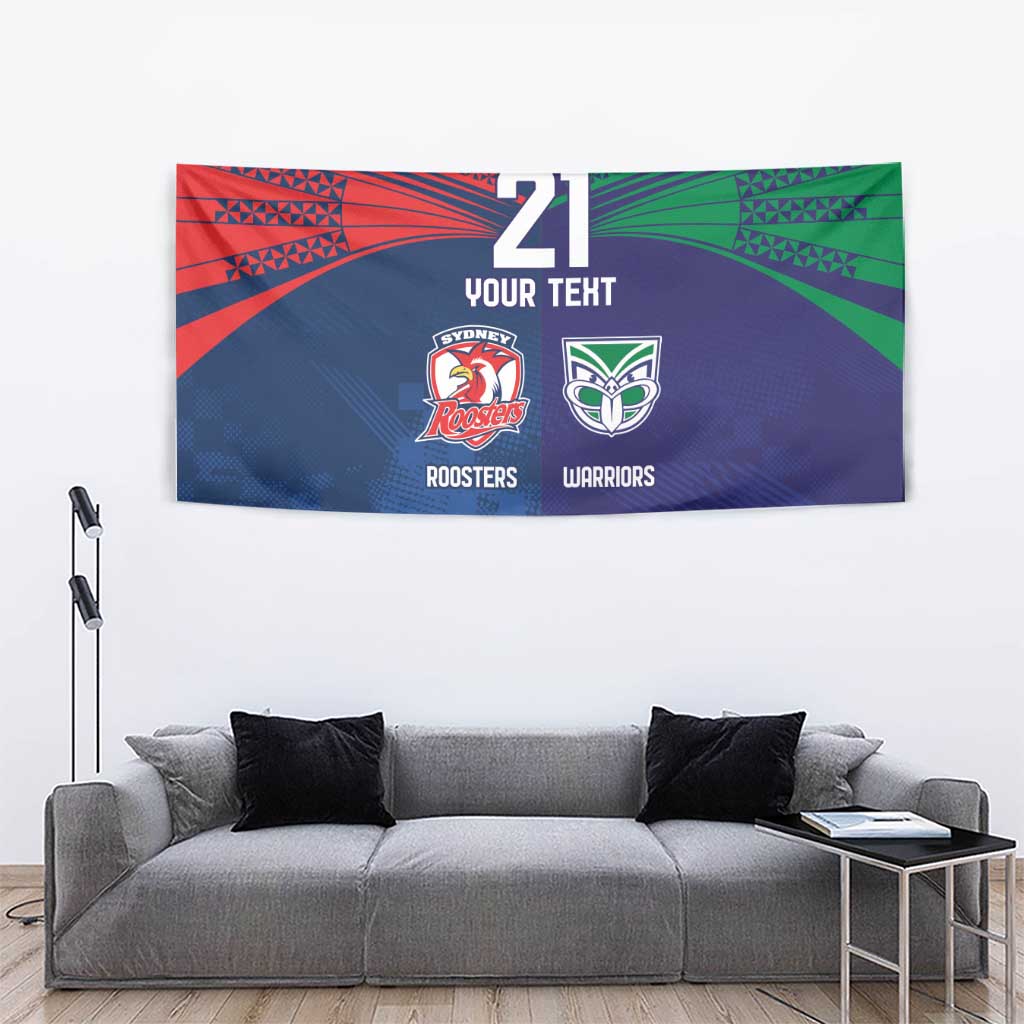 Custom Warriors-Roosters Tapestry Together Sporty Style