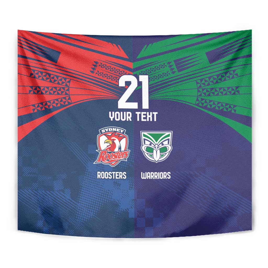 Custom Warriors-Roosters Tapestry Together Sporty Style