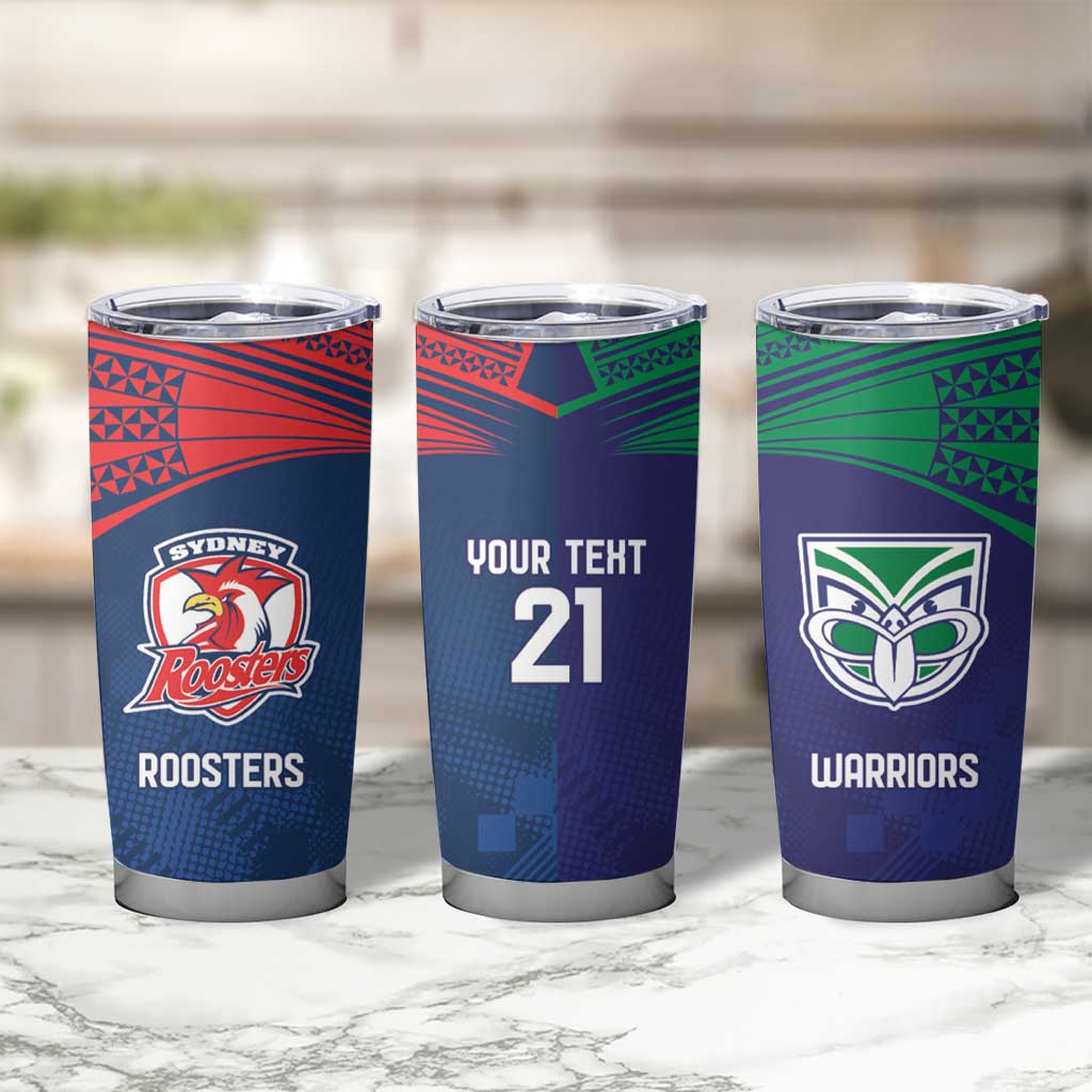 Custom Warriors-Roosters Tumbler Cup Together Sporty Style
