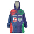 Custom Warriors-Roosters Wearable Blanket Hoodie Together Sporty Style