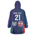 Custom Warriors-Roosters Wearable Blanket Hoodie Together Sporty Style