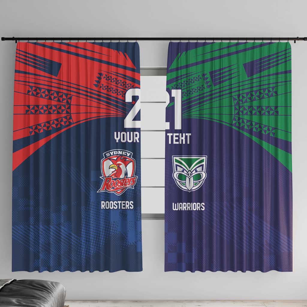 Custom Warriors-Roosters Window Curtain Together Sporty Style