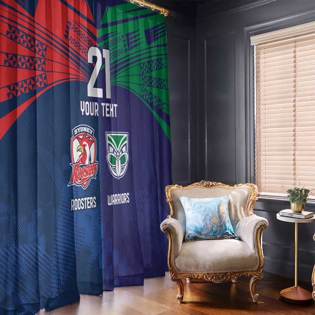 Custom Warriors-Roosters Window Curtain Together Sporty Style