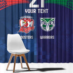Custom Warriors-Roosters Window Curtain Together Sporty Style