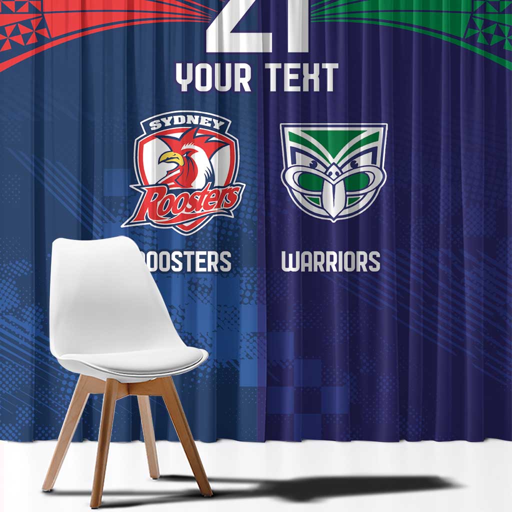 Custom Warriors-Roosters Window Curtain Together Sporty Style