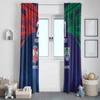 Custom Warriors-Roosters Window Curtain Together Sporty Style