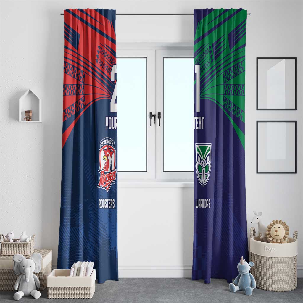 Custom Warriors-Roosters Window Curtain Together Sporty Style
