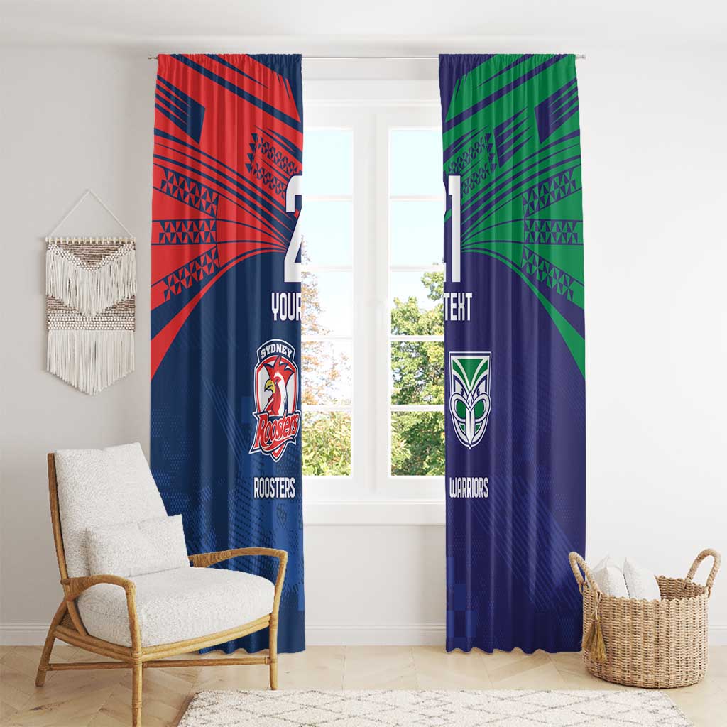 Custom Warriors-Roosters Window Curtain Together Sporty Style