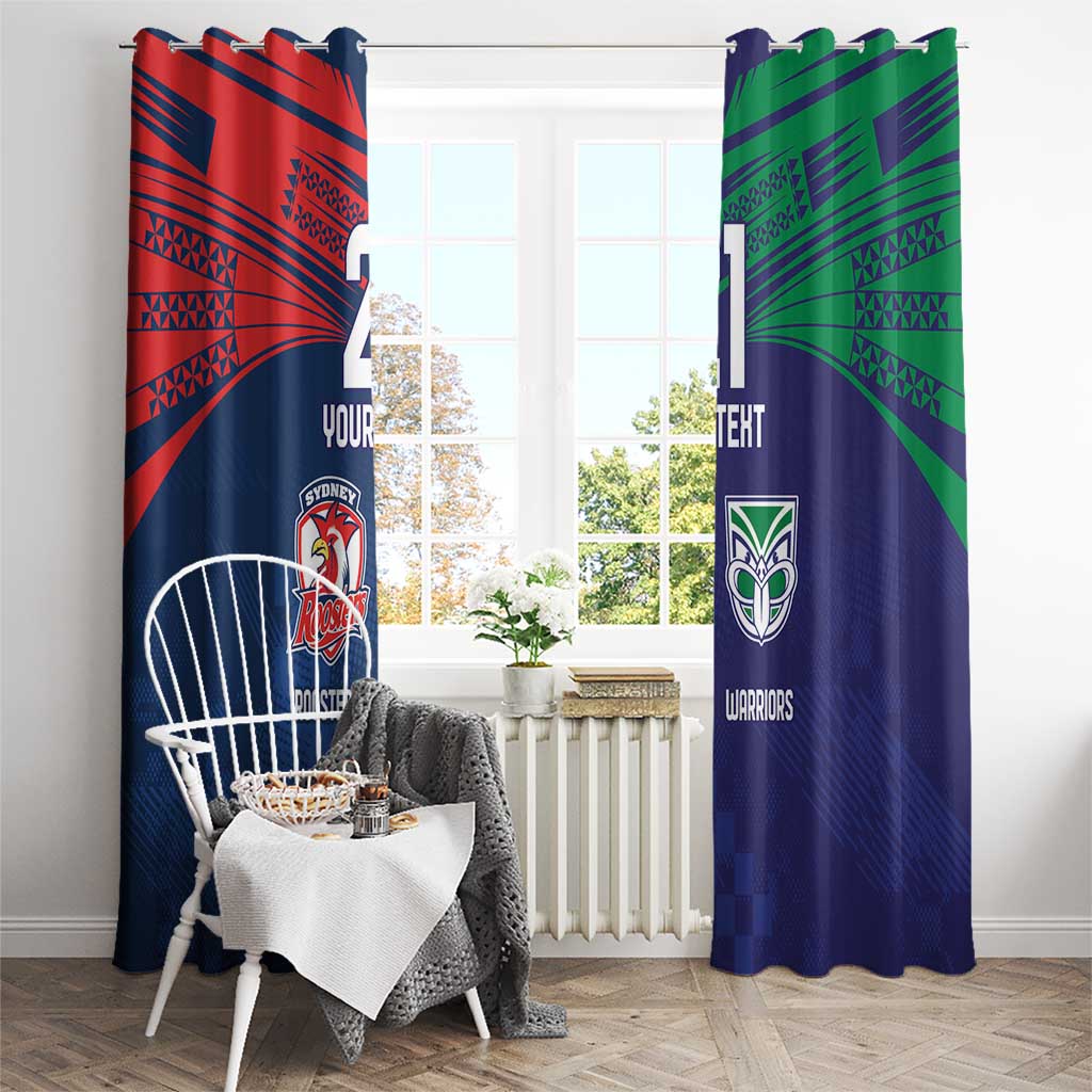 Custom Warriors-Roosters Window Curtain Together Sporty Style