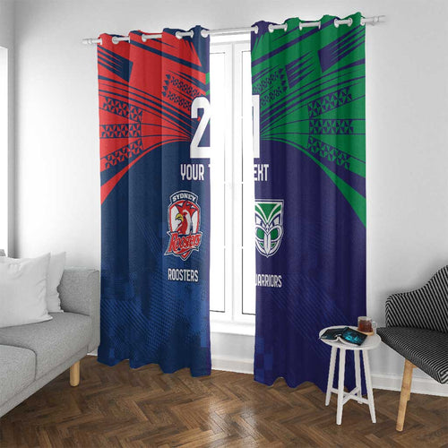 Custom Warriors-Roosters Window Curtain Together Sporty Style