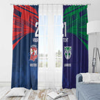 Custom Warriors-Roosters Window Curtain Together Sporty Style