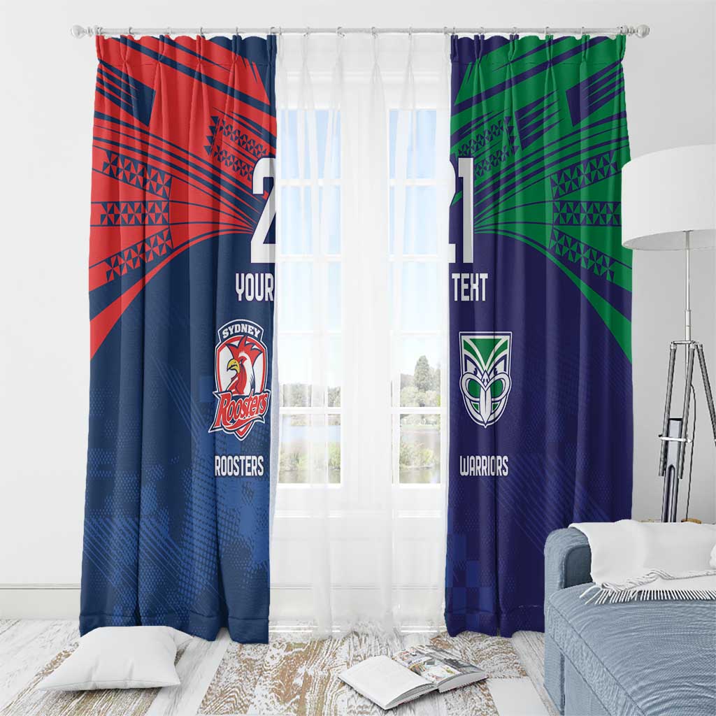 Custom Warriors-Roosters Window Curtain Together Sporty Style