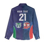 Custom Warriors-Roosters Women Casual Shirt Together Sporty Style