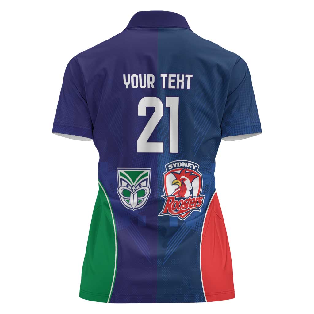 Custom Warriors-Roosters Women Polo Shirt Together Sporty Style