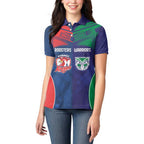 Custom Warriors-Roosters Women Polo Shirt Together Sporty Style