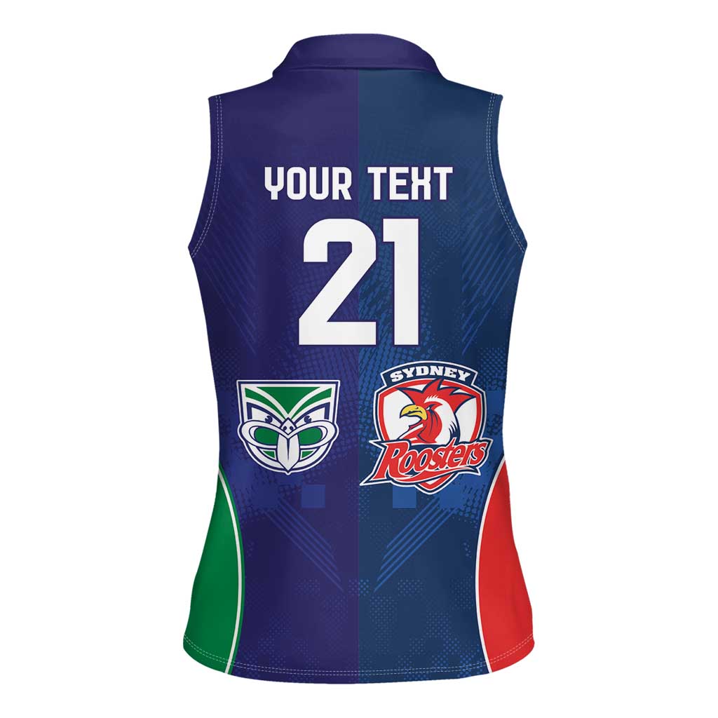 Custom Warriors-Roosters Women Sleeveless Polo Shirt Together Sporty Style