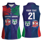 Custom Warriors-Roosters Women Sleeveless Polo Shirt Together Sporty Style