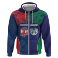 Custom Warriors-Roosters Zip Hoodie Together Sporty Style