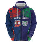 Custom Warriors-Roosters Zip Hoodie Together Sporty Style