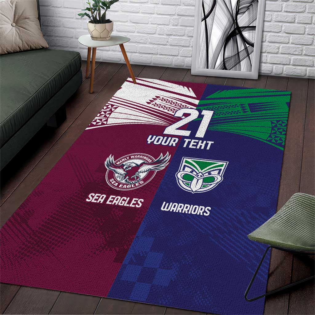 Custom Warriors-Sea Eagles Area Rug Together Sporty Style