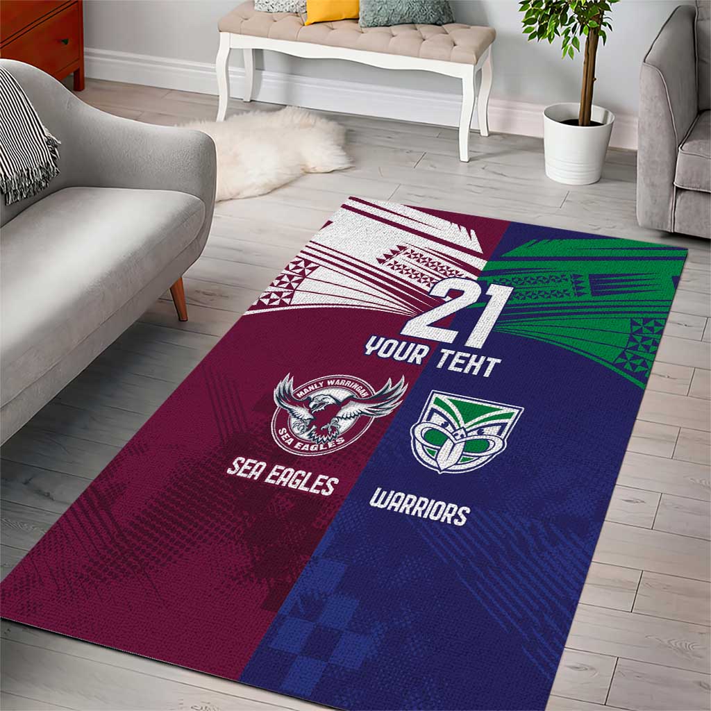 Custom Warriors-Sea Eagles Area Rug Together Sporty Style