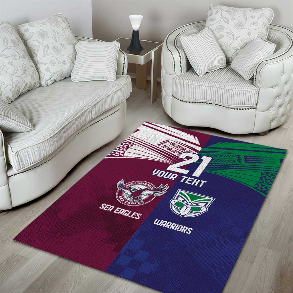 Custom Warriors-Sea Eagles Area Rug Together Sporty Style