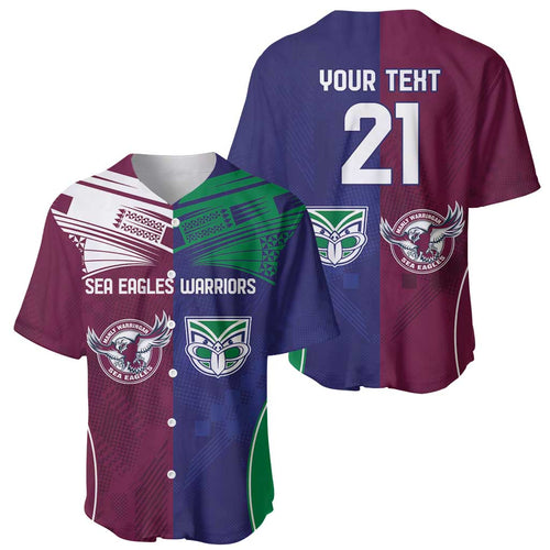 Custom Warriors-Sea Eagles Baseball Jersey Together Sporty Style