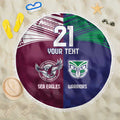 Custom Warriors-Sea Eagles Beach Blanket Together Sporty Style