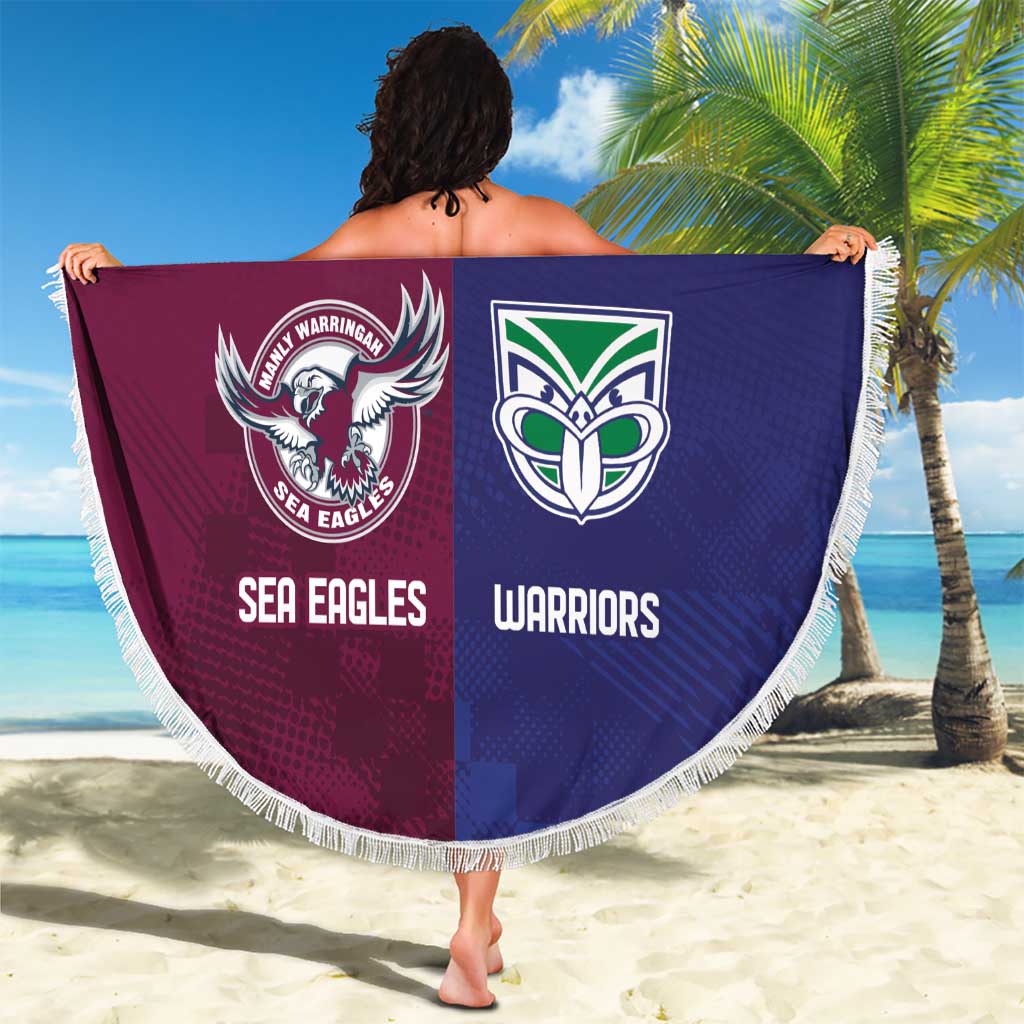 Custom Warriors-Sea Eagles Beach Blanket Together Sporty Style
