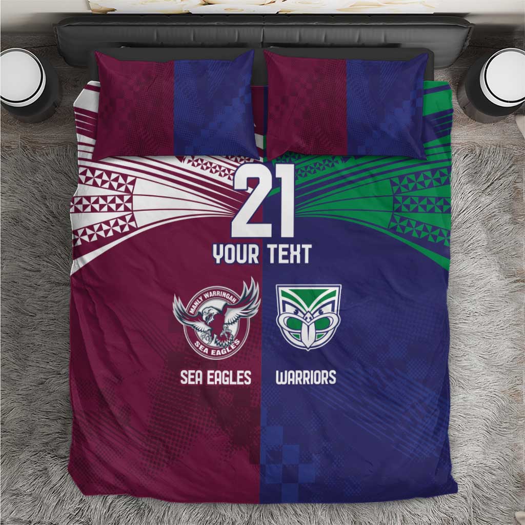 Custom Warriors-Sea Eagles Bedding Set Together Sporty Style