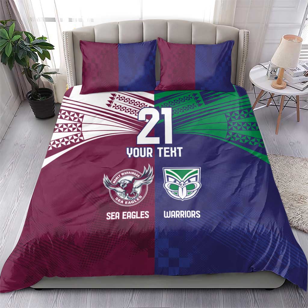 Custom Warriors-Sea Eagles Bedding Set Together Sporty Style