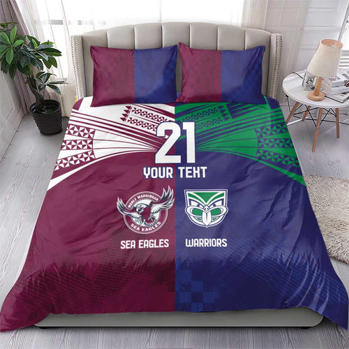 Custom Warriors-Sea Eagles Bedding Set Together Sporty Style
