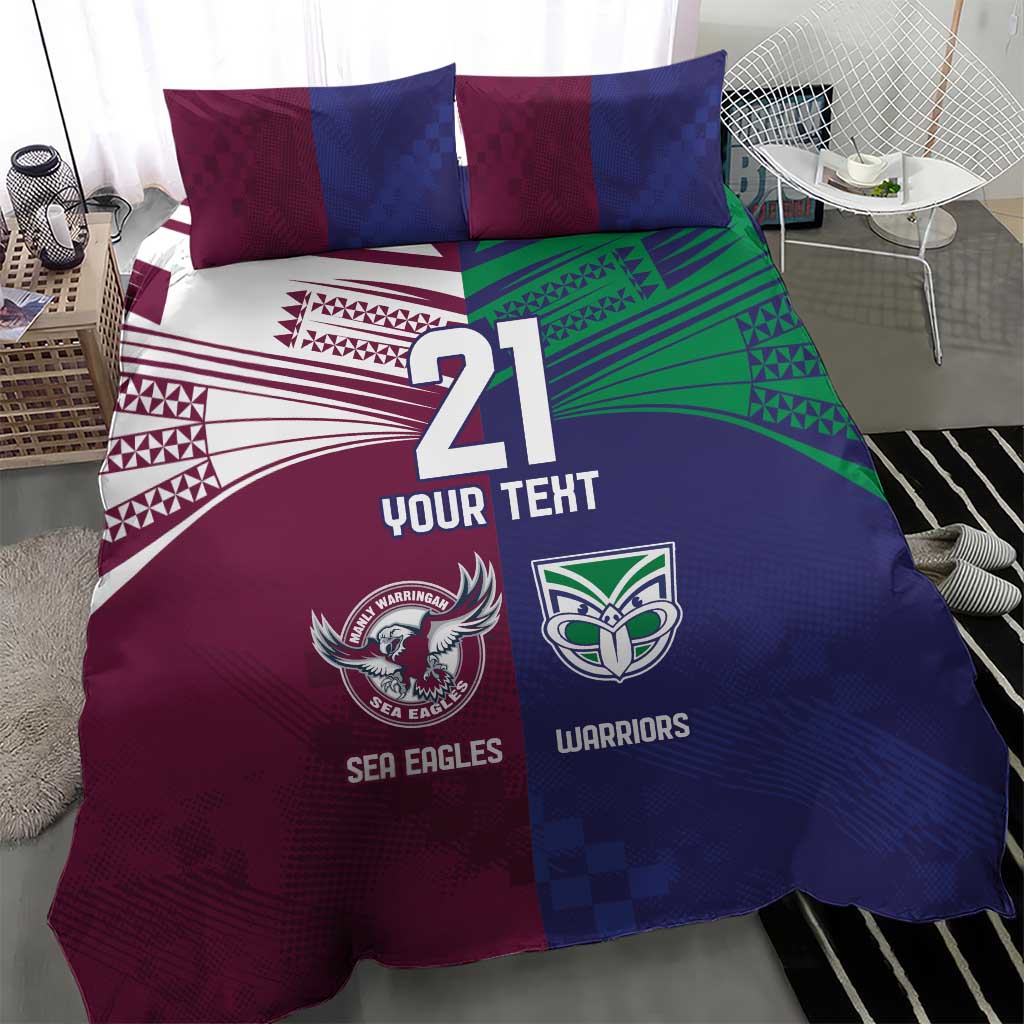 Custom Warriors-Sea Eagles Bedding Set Together Sporty Style