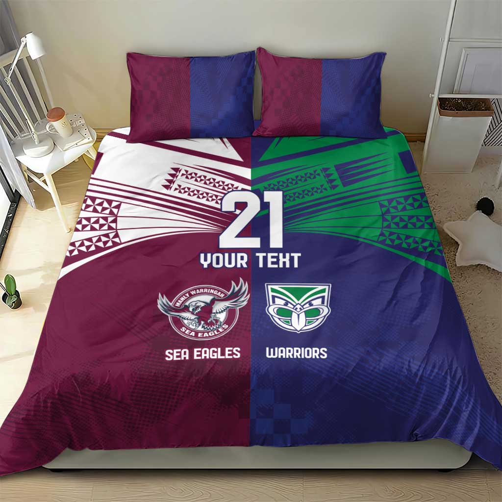 Custom Warriors-Sea Eagles Bedding Set Together Sporty Style