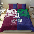Custom Warriors-Sea Eagles Bedding Set Together Sporty Style