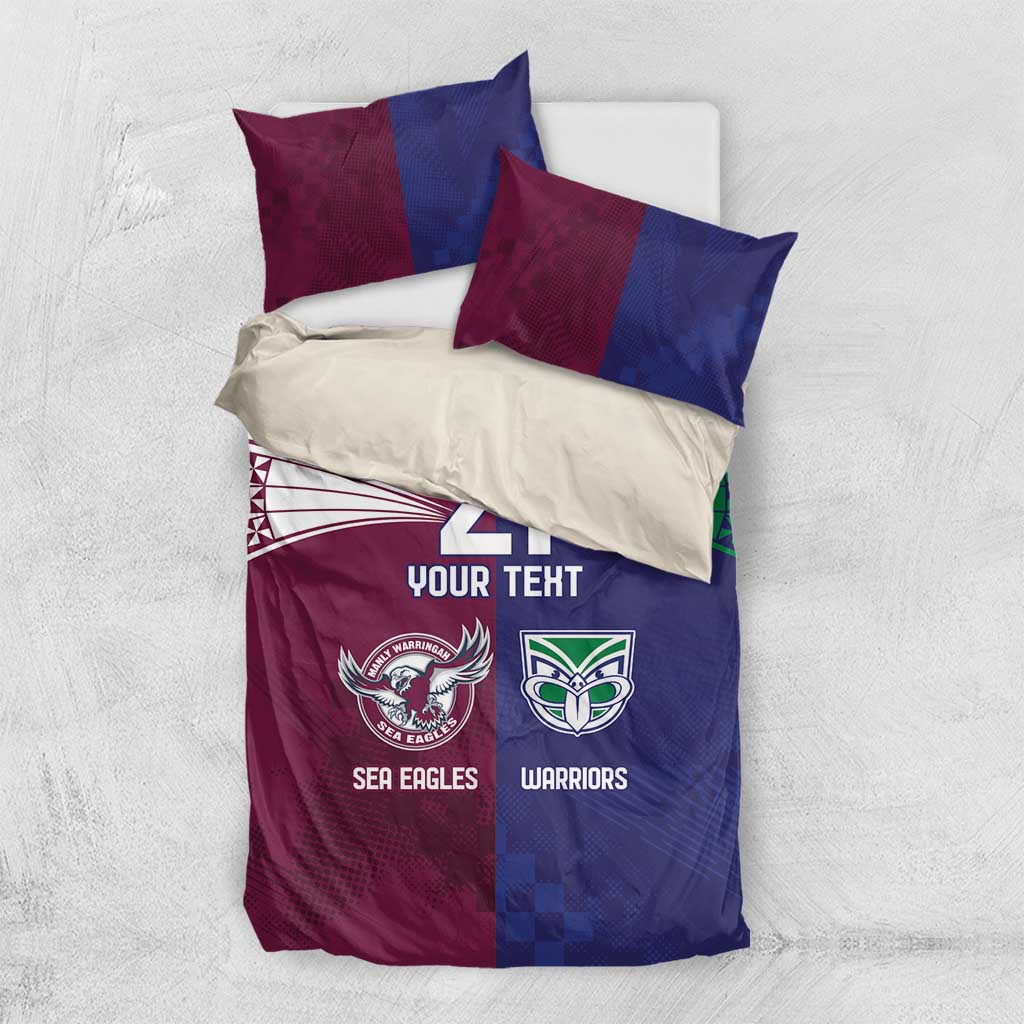 Custom Warriors-Sea Eagles Bedding Set Together Sporty Style