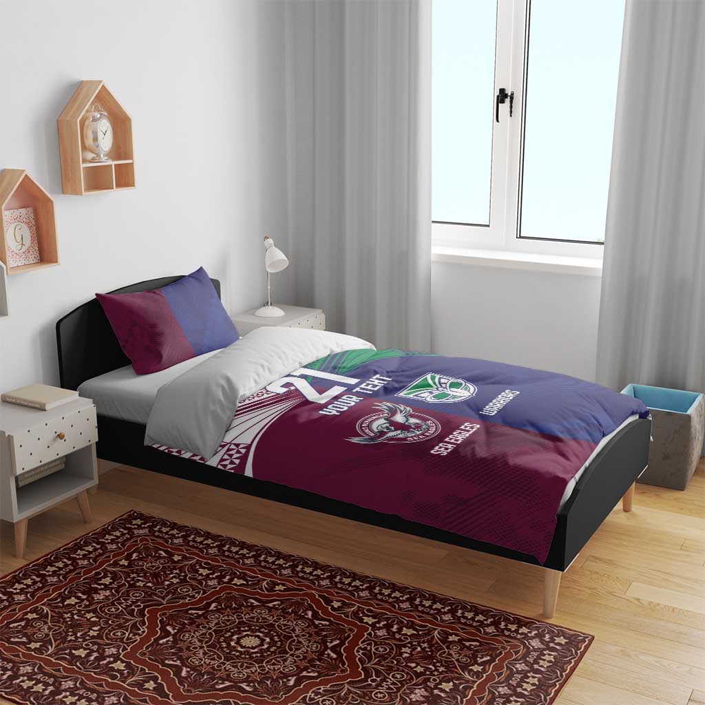Custom Warriors-Sea Eagles Bedding Set Together Sporty Style