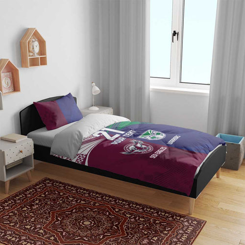 Custom Warriors-Sea Eagles Bedding Set Together Sporty Style