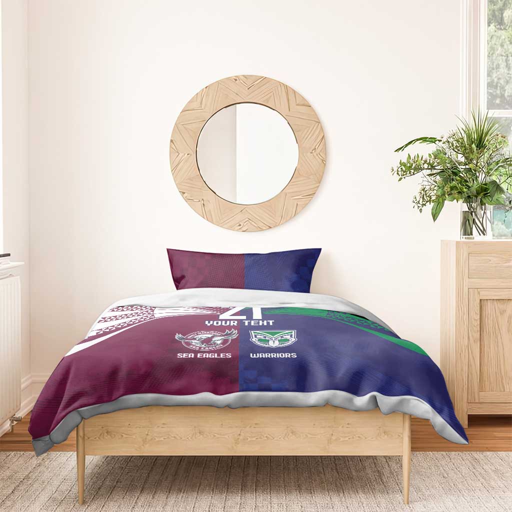 Custom Warriors-Sea Eagles Bedding Set Together Sporty Style