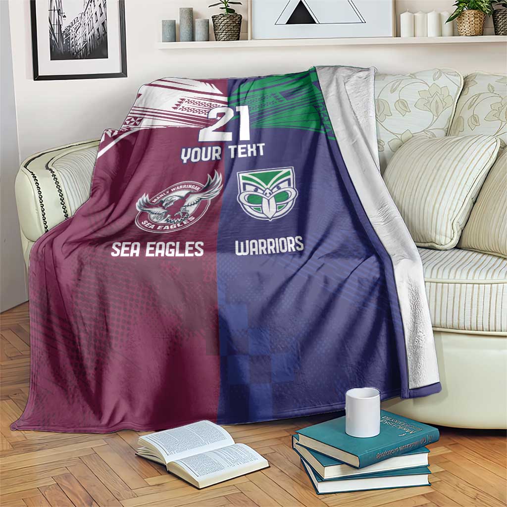 Custom Warriors-Sea Eagles Blanket Together Sporty Style
