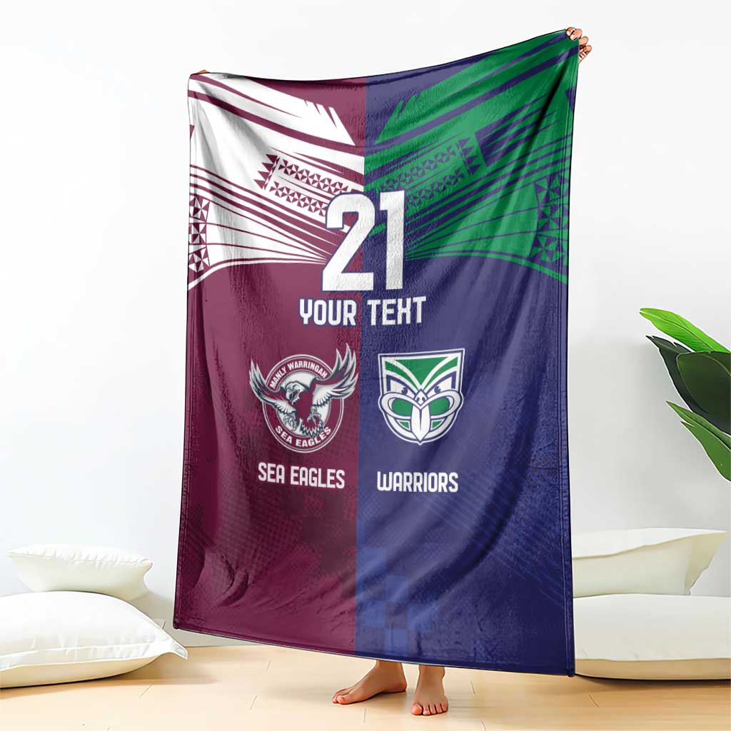Custom Warriors-Sea Eagles Blanket Together Sporty Style