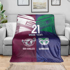 Custom Warriors-Sea Eagles Blanket Together Sporty Style
