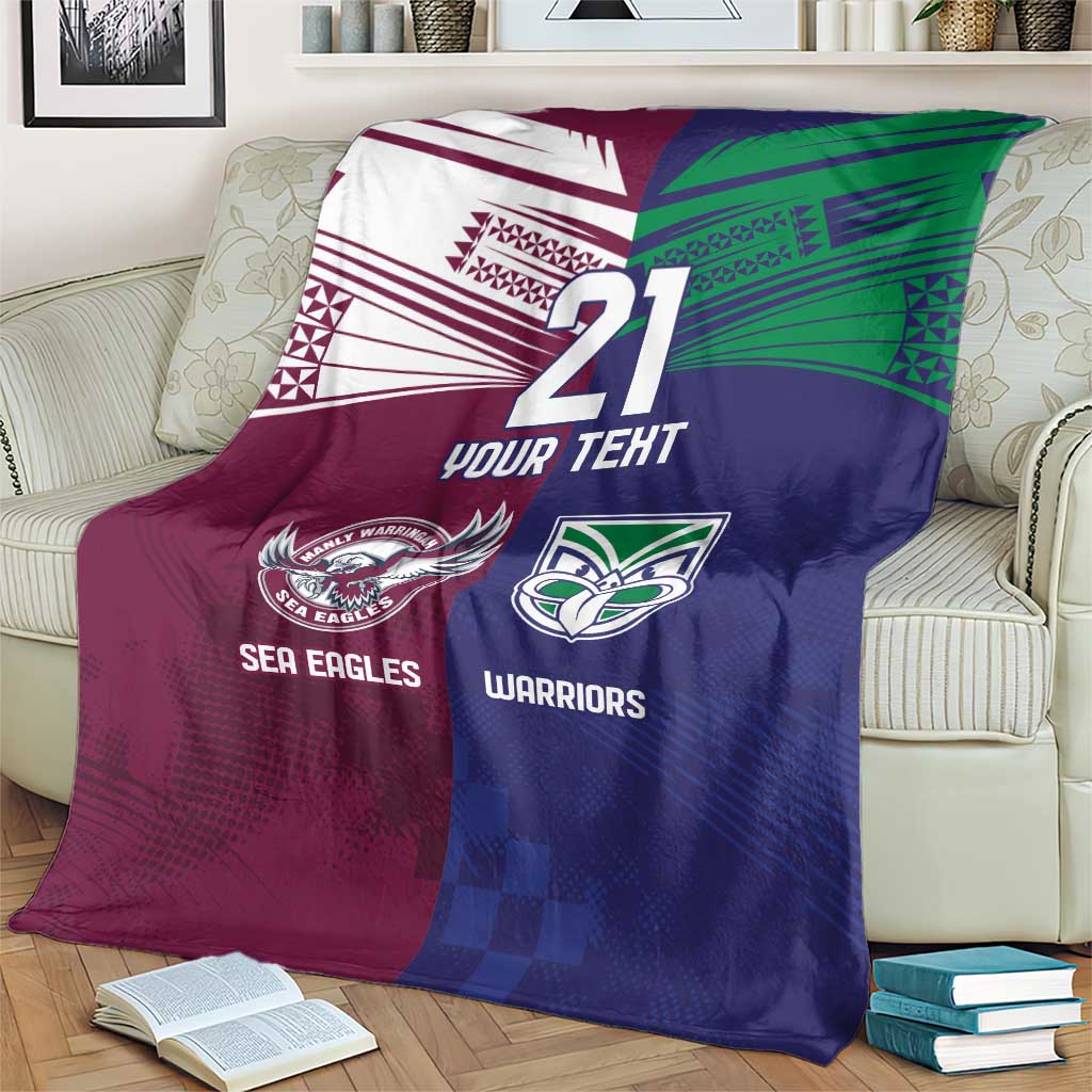Custom Warriors-Sea Eagles Blanket Together Sporty Style