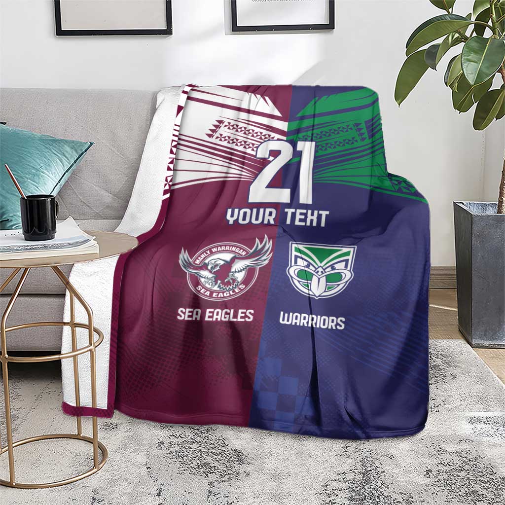 Custom Warriors-Sea Eagles Blanket Together Sporty Style